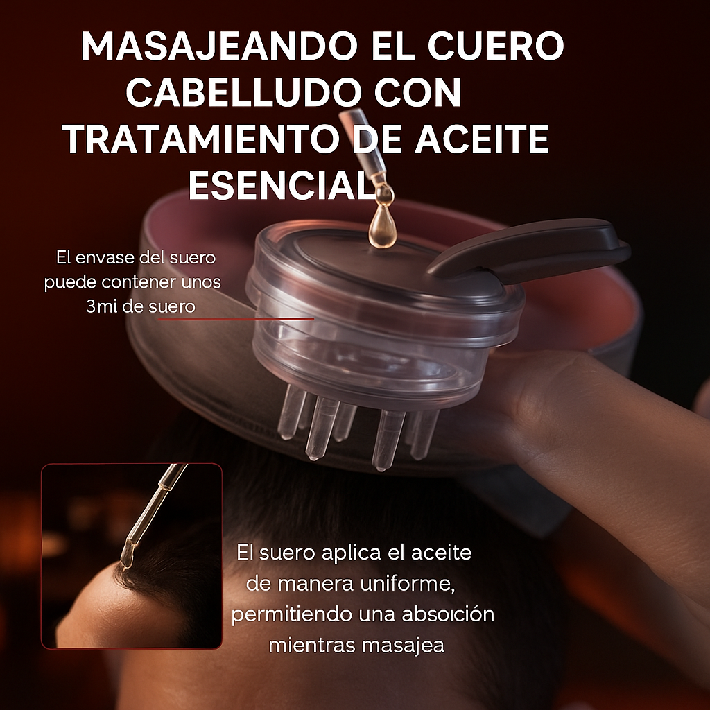 Luz Capilar™ Masajeador 3 en 1 con terapia de luz roja rejuvenecimiento capilar