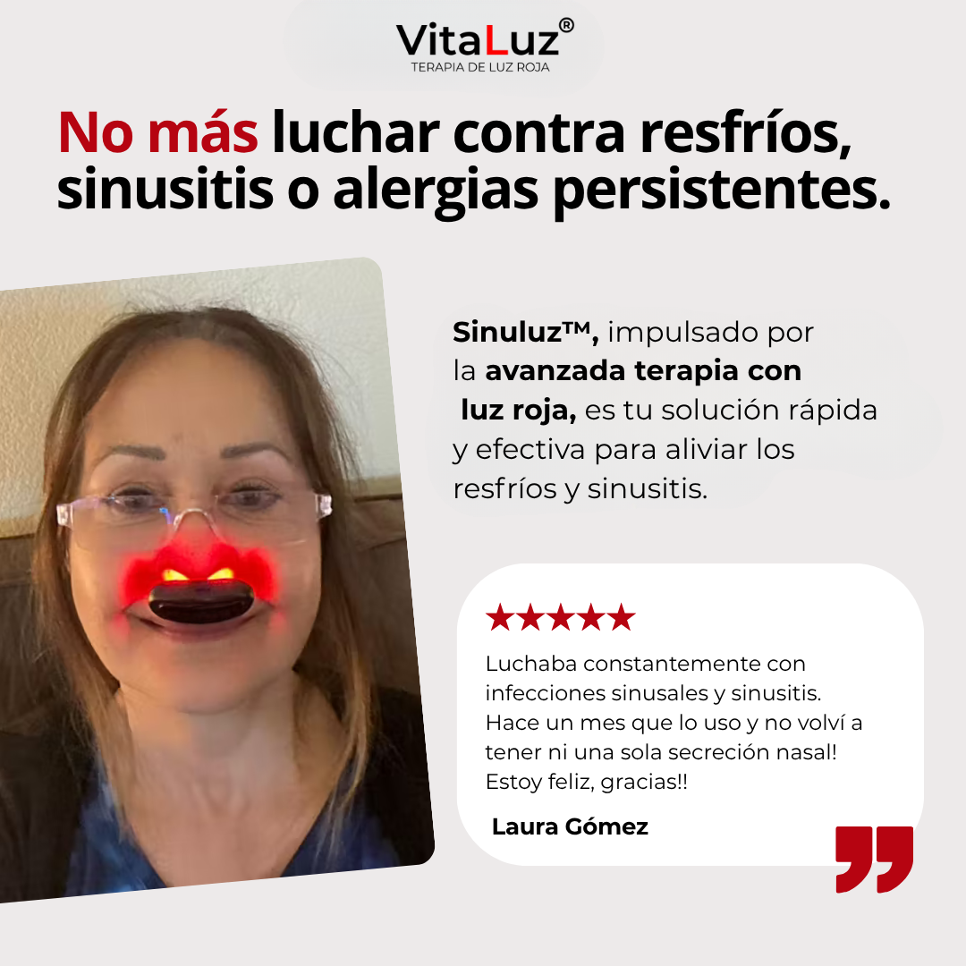 SinuLuz™ Elimina la congestion nasal en 24hrs