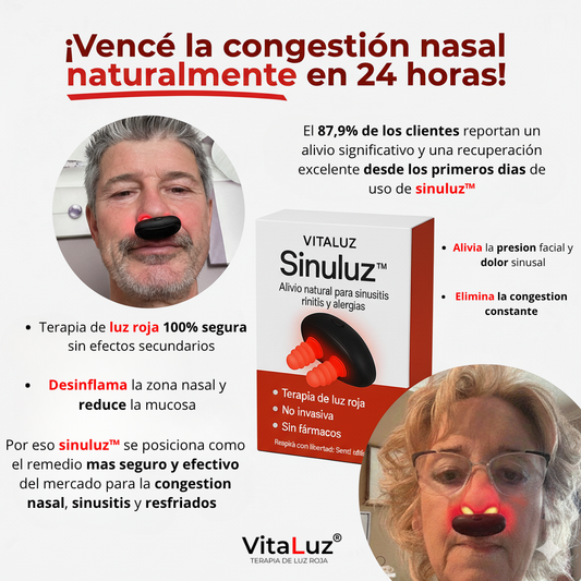 SinuLuz™ Elimina la congestion nasal en 24hrs