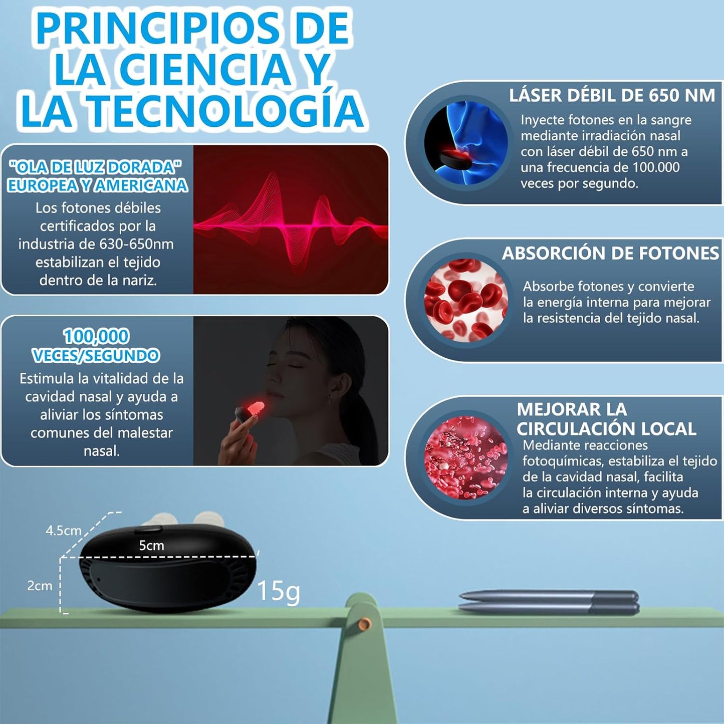 SinuLuz™ Elimina la congestion nasal en 24hrs