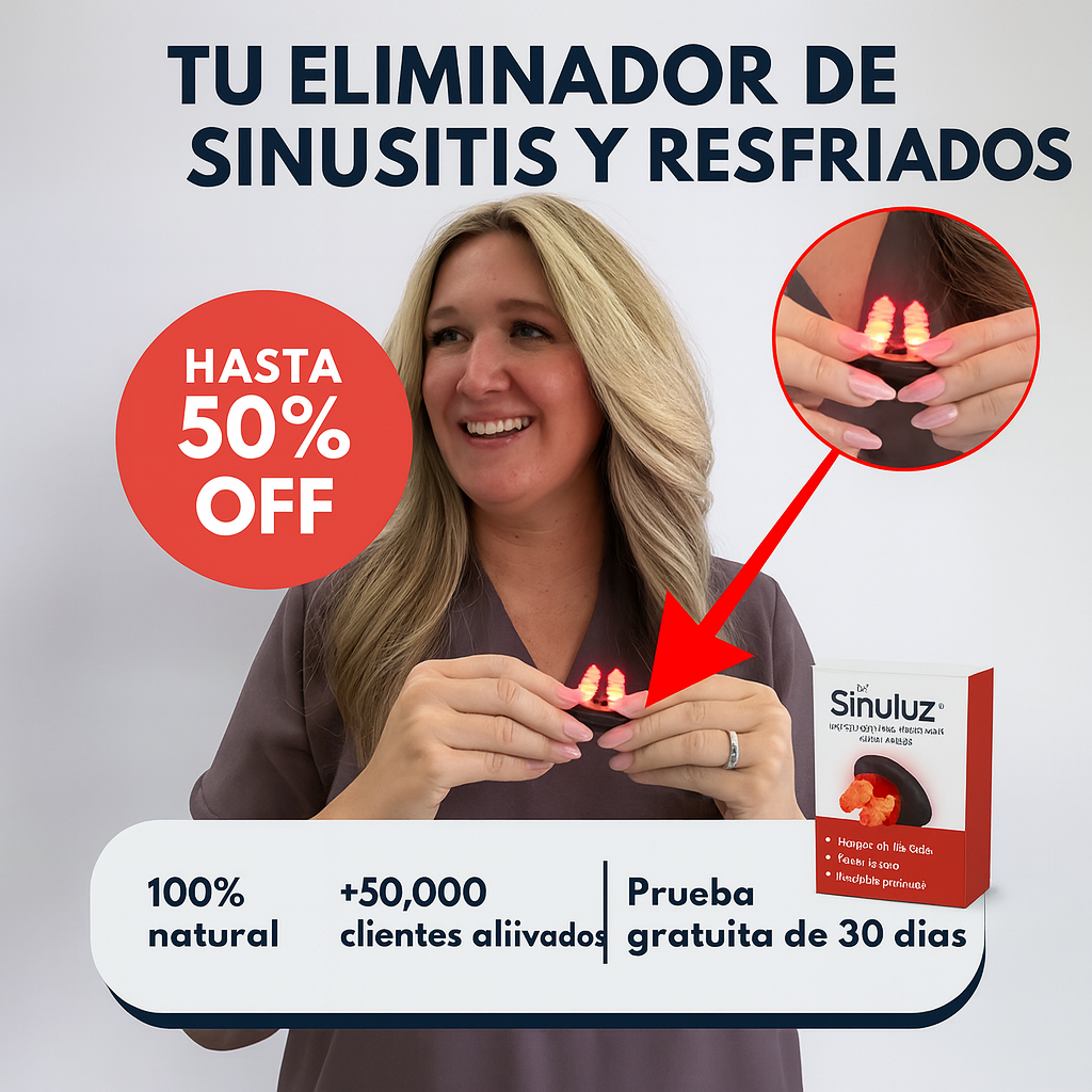 SinuLuz™ Elimina la congestion nasal en 24hrs