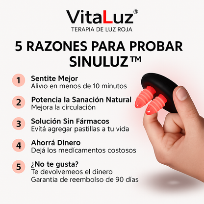 SinuLuz™ Elimina la congestion nasal en 24hrs